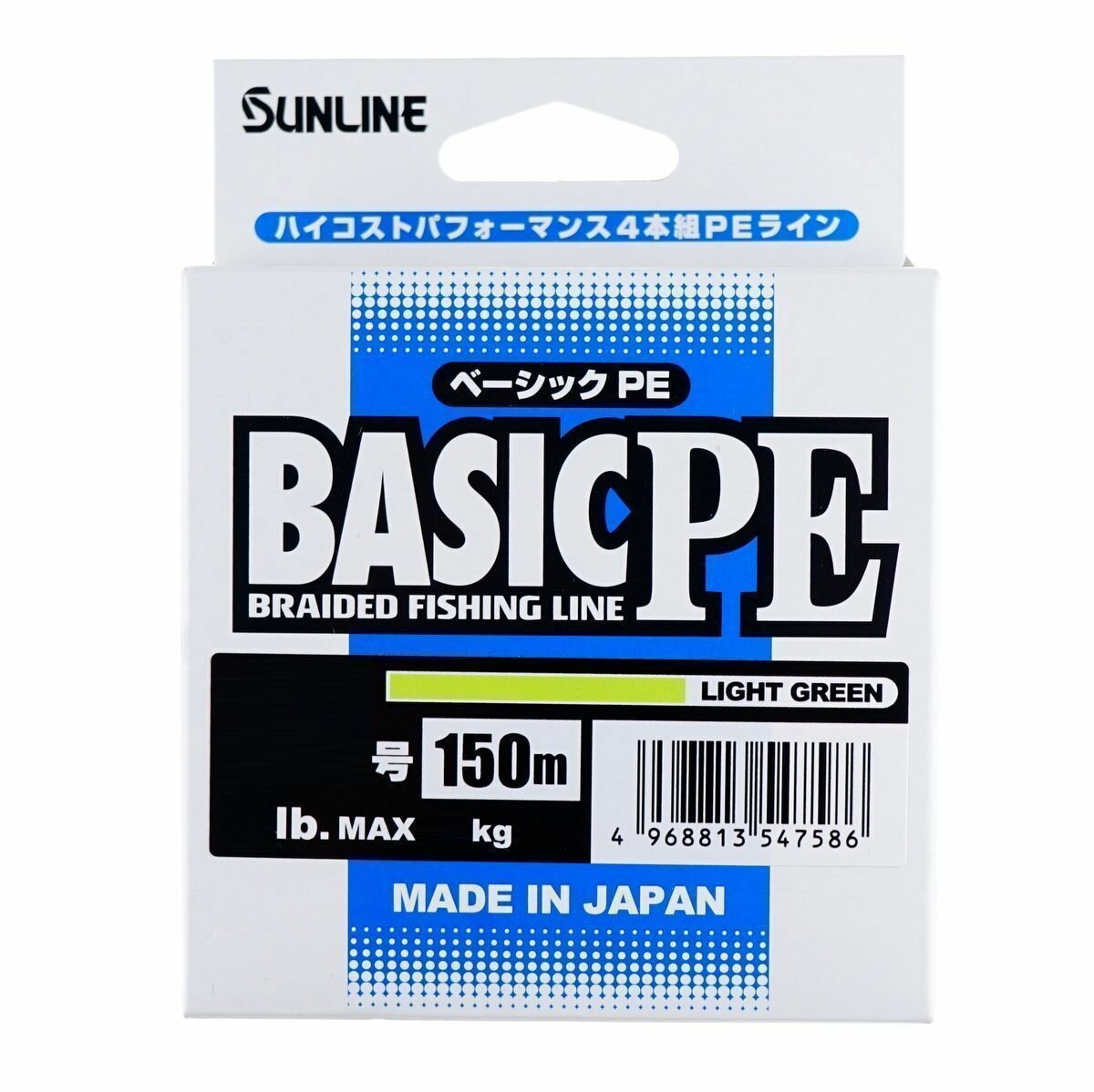 Шнур SUNLINE BASIC PE X4 150m #1 LIGHT GREEN