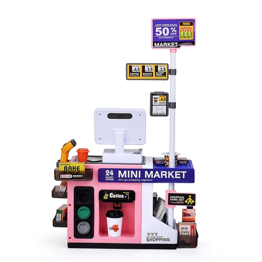 Игровой набор супермаркет Дорожный магазин 46 предметов