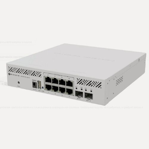 Изображение товара Коммутатор CRS310-8G + 2S + IN Mikrotik Веб-интерфейс 10 портов 1000 Мбит/сек