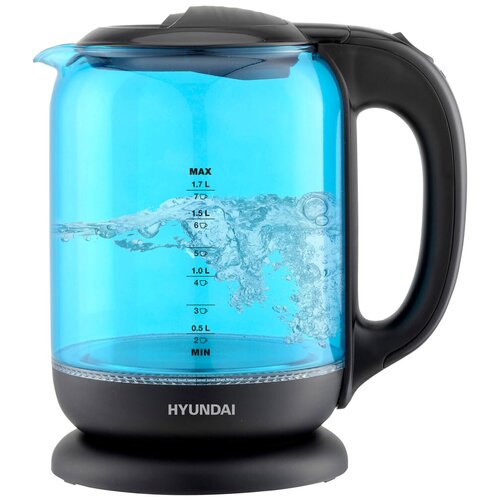 Чайник Hyundai HYK-G2806 голубойчерный 193500₽