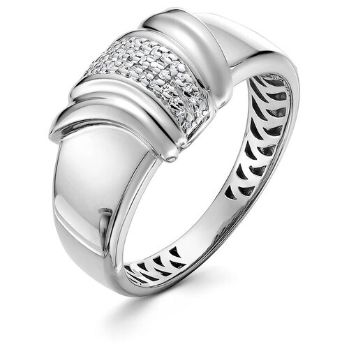 Кольцо с 33 бриллиантами 0.099 карат из белого золота 86925 VESNA jewelry, размер 18