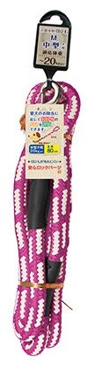 Поводок Антисрыв Japan Premium Pet со стоппером на карабине, бордовый, размер M