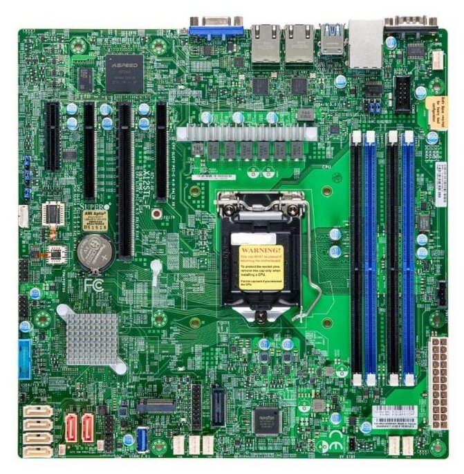 Материнская плата MBD-X12STL-F-B Intel® Xeon® E-2300 Processor, 10th Generation Intel® Pentium® Processor, Single Socket LGA-1200 (Socket H5) support