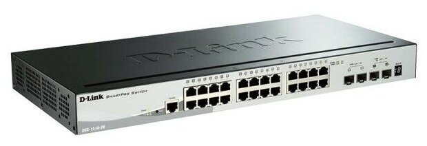 D-Link Сетевое оборудование DGS-1520-28 A1A Управляемый L3 стекируемый коммутатор с 24 портами 10 100 1000Base-T, 2 портами 10GBase-T и 2 портами