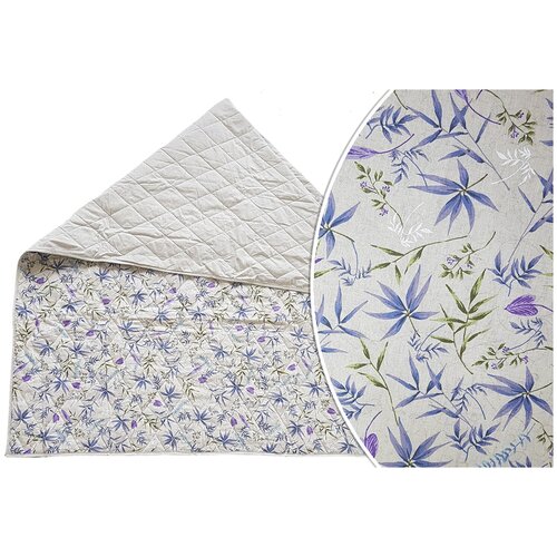 Одеяло / покрывало 2-сп (170х205 см) стеганое, 30% лён 