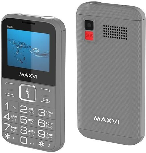 Телефон мобильный (MAXVI B200 grey)