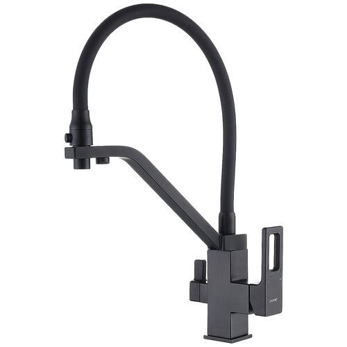 Смеситель для раковины (умывальника) Gappo G4317 черный смеситель для кухни gappo g17 6 g4317 6 черный матовый