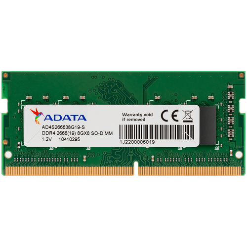 Оперативная память ADATA DDR4 2666 МГц SODIMM CL19 AD4S26668G19-SGN