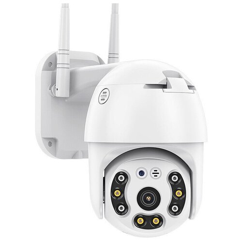 Уличная беспроводная IP Камера видеонаблюдения Wi-fi с обзором 360, датчиком движения и ночной съемкой / Камера видеонаблюдения для дома