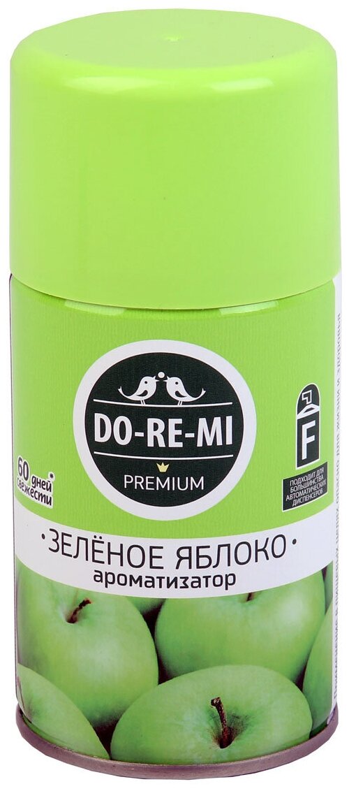 фото Сменный блок освежитель воздуха До-ре-ми Премиум "Зеленое яблоко" 250мл