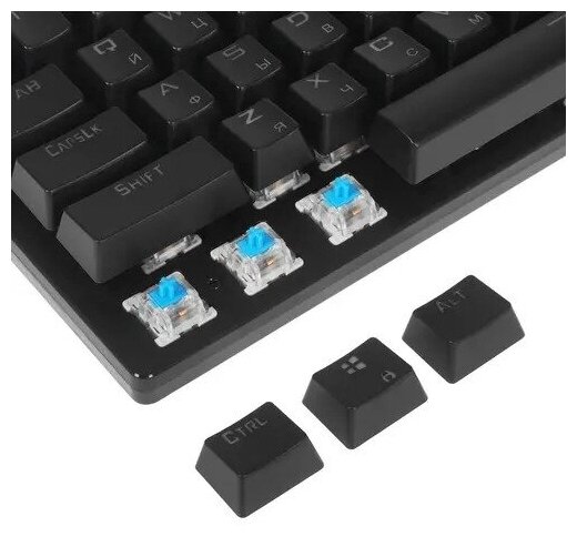 Клавиатура и мышь игровые проводной комплект AULA T640 с подсветкой - черные