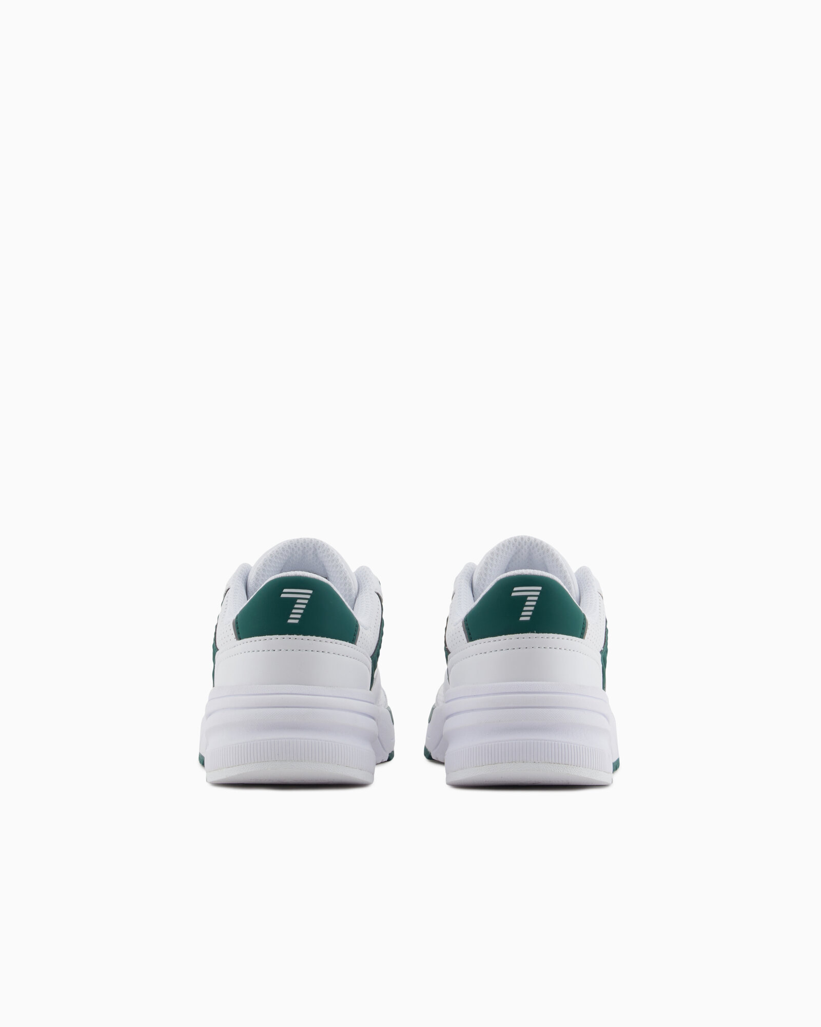 Кроссовки EA7 EMPORIO ARMANI, размер 8.5, белый, зеленый — фото 1