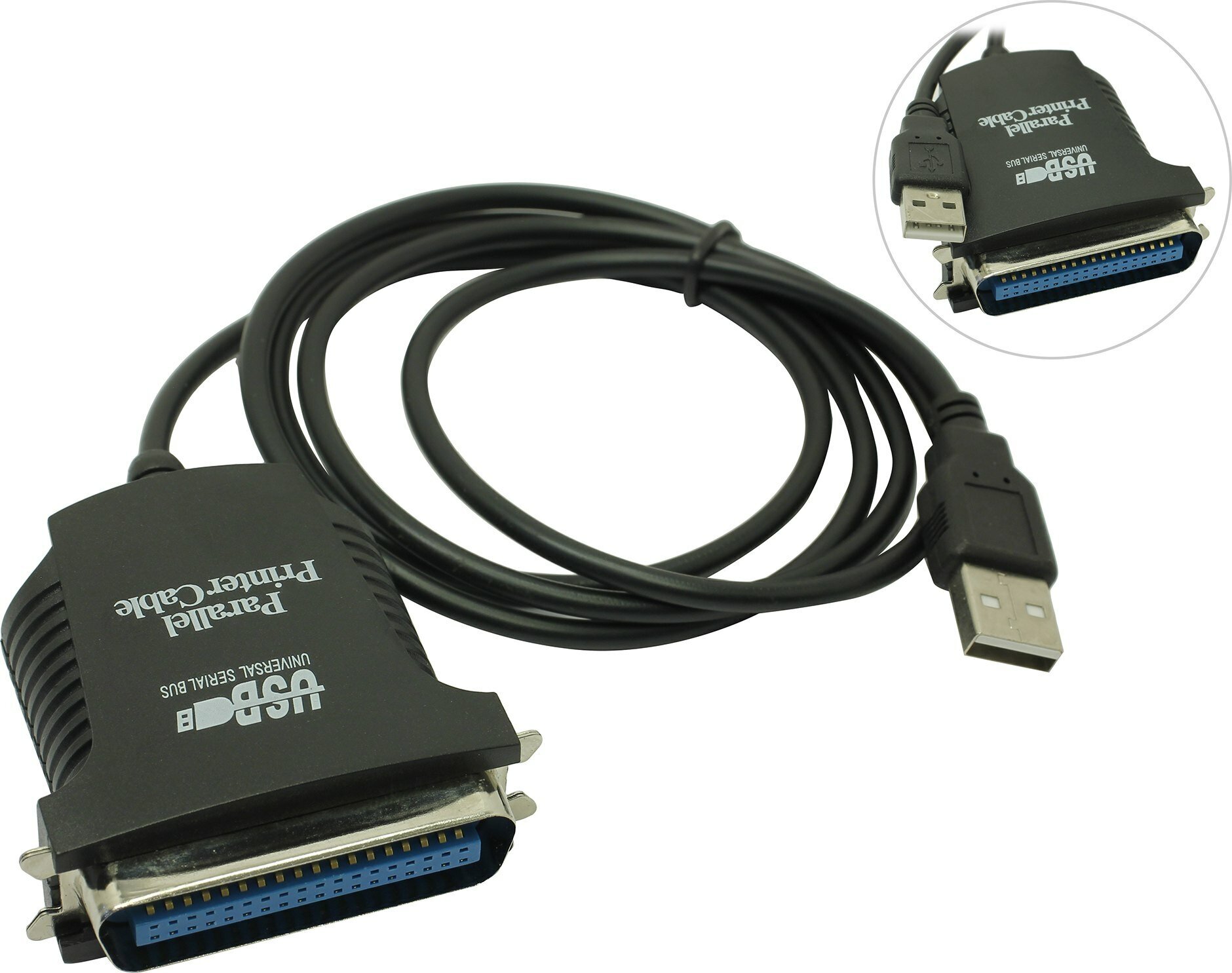 Кабель-адаптер «B&P» USB AM ->LPT (C36M) 1.2м