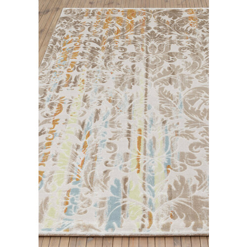 Ковер на пол 0,8 на 1,5 м в спальню, гостиную, кабинет, бежевый Florya Z0429-Cream-G. Blue