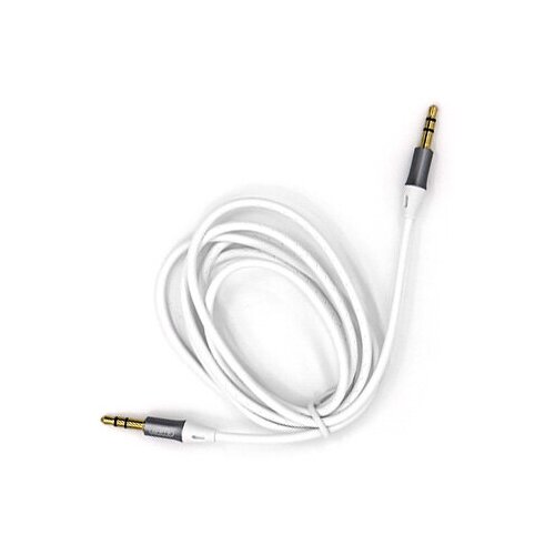 Аудио-кабель BYZ BC-005 Jack3.5 (M) - Jack3.5 (M) 1,2 метра, позолоченные контакты, двойной экран, силикон, белый