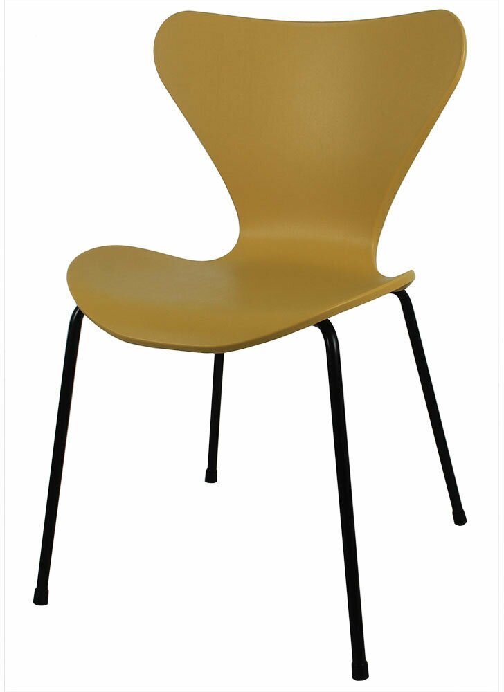 Комплект из 2-х стульев Seven горчичный с чёрными ножками - фотография № 11