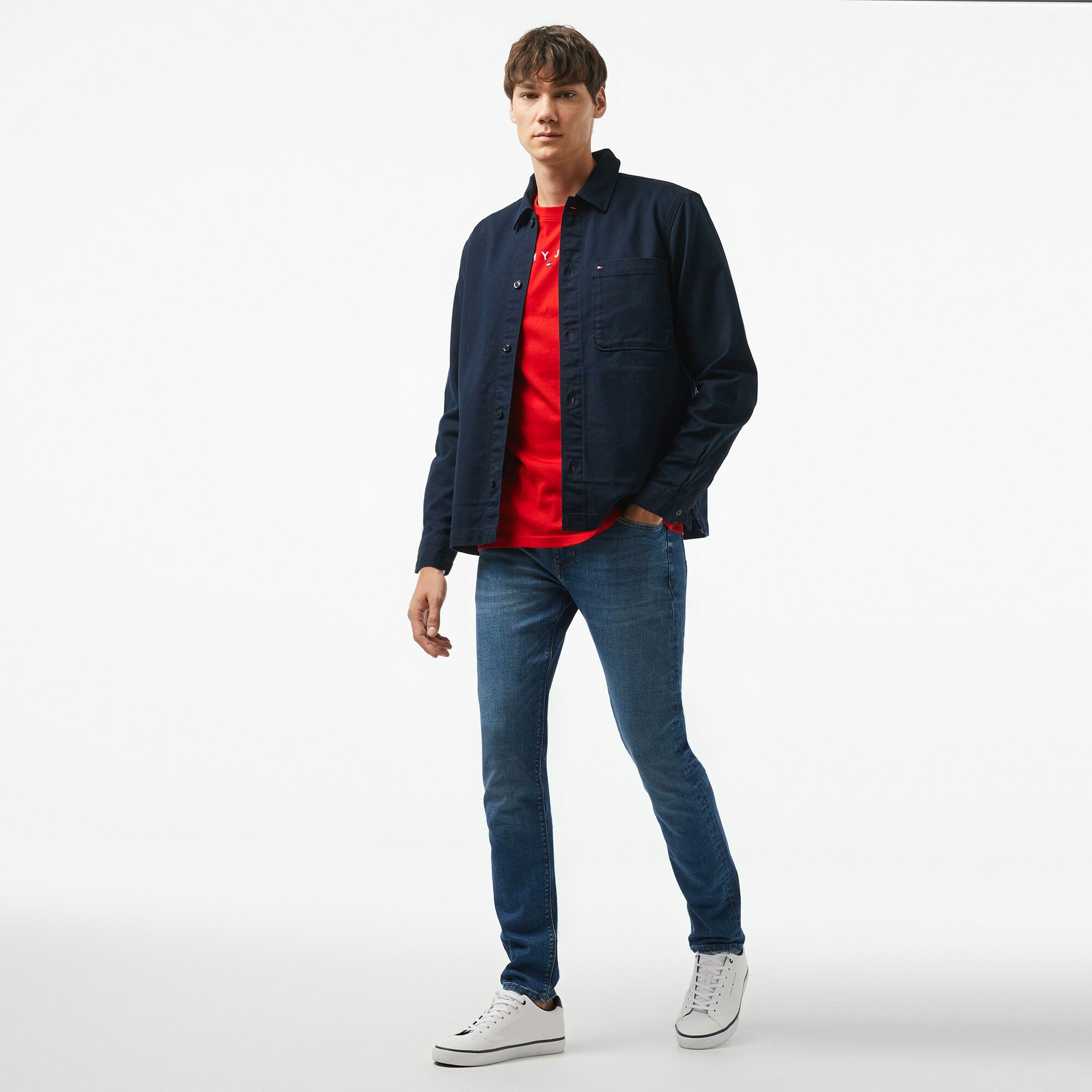 Рубашка TOMMY HILFIGER, размер 2XL, синий — фото 1