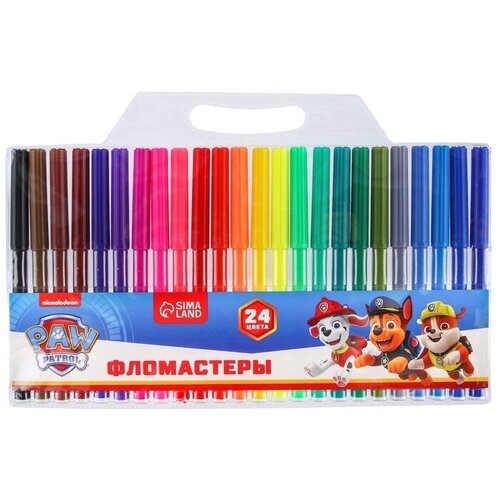 Фломастеры, 24 цвета, PAW PATROL