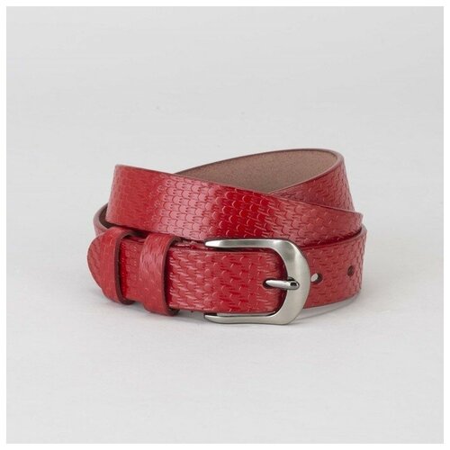 фото Ремень жен 05-05-02-01 элин, 2,7*105*0,2, винт, пряжка металл, красный 2985648 сима-ленд