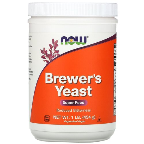 NOW Brewer's Yeast Super Food, пластиковая банка, 454 г