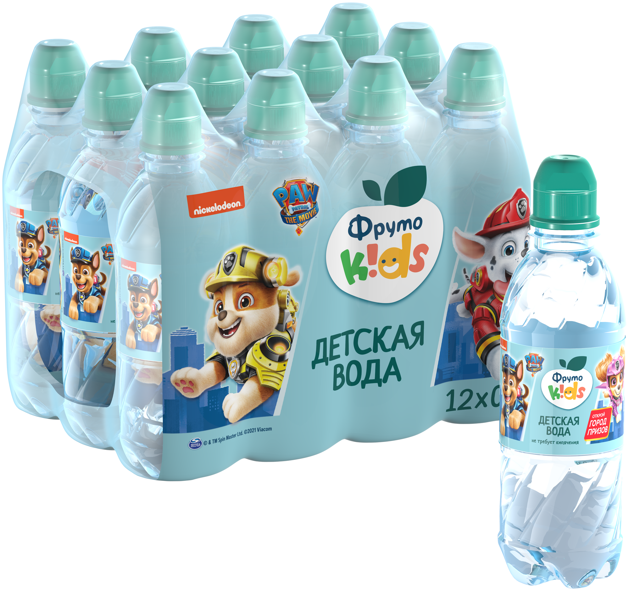 Спайка Вода детская питьевая ФрутоKids, 0,33л (12 шт)