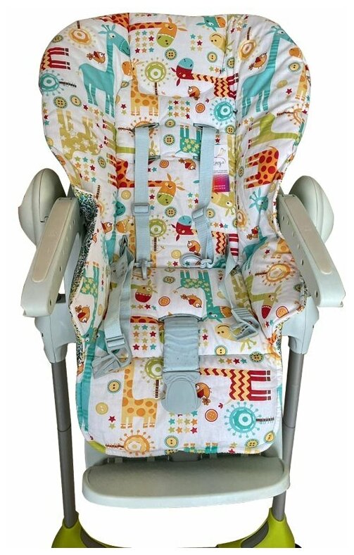 Двусторонний сменный вкладыш Стрекоза к стулу для кормления бренда Chicco Polly, Африка
