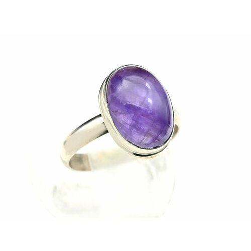 фото Кольцо радуга камня, сердолик, кунцит, размер 18.5, оранжевый, фиолетовый