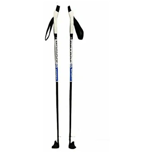 Палки лыжные STС Brados Sport JR 115 см (черно белый синий)