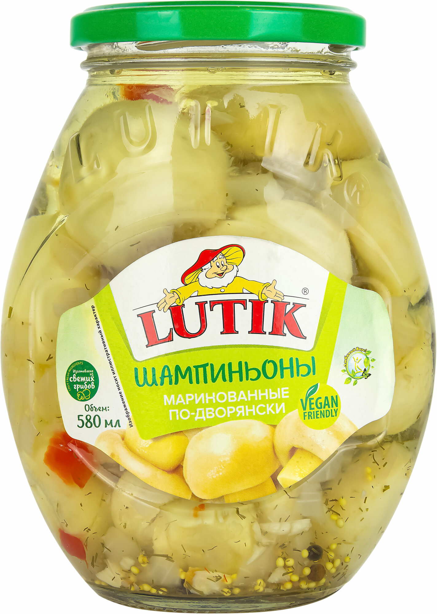 Шампиньоны консервированные LUTIK по-дворянски, 580 мл