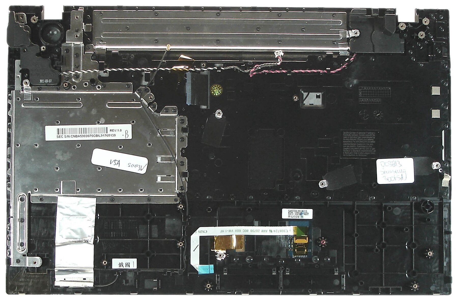Клавиатура для ноутбука Samsumg BA75-03249A черная топ-панель черная