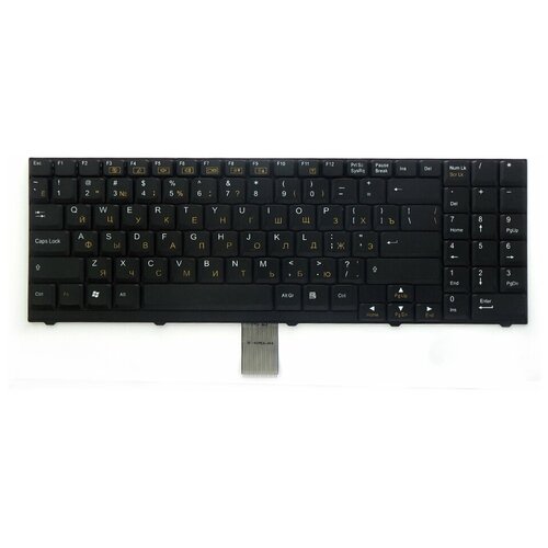Клавиатура для ноутбука DNS 0116103 0116104 0116105 0116106 Series Плоский Enter Черная без рамки PN MP-03753SU-4305L 1759₽