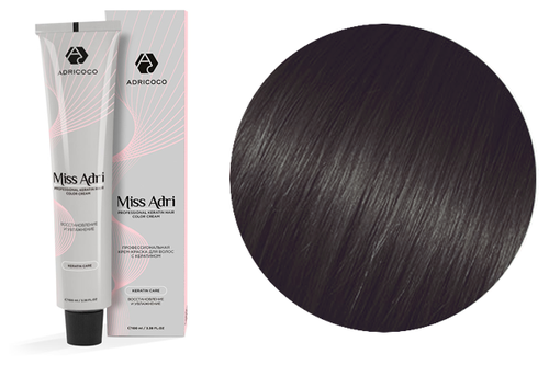 ADRICOCO Miss Adri крем-краска для волос с кератином, 6.11 темный блонд интенсивный пепельный