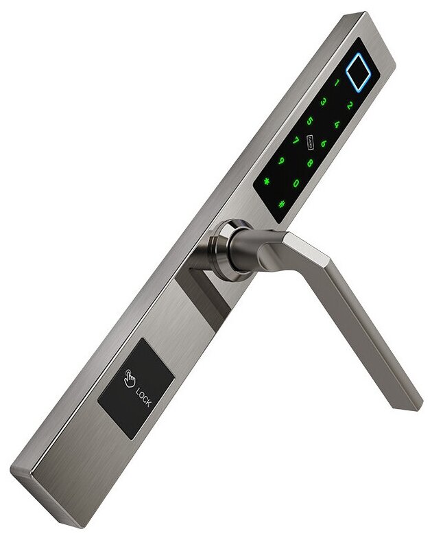 Умный электронный биометрический дверной замок SAFEBURG SMART SLIM LOCK со сканером отпечатка пальца, управление через приложение - фотография № 3