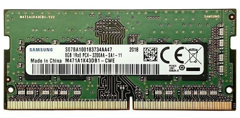 Модуль памяти Samsung DDR4 SO-DIMM 3200MHz PC-25600 - 8Gb M471A1K43DB1-CWE