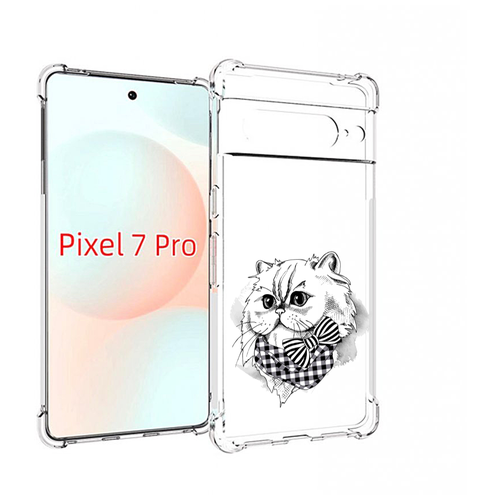 Чехол MyPads нарисованная красивая кошечка для Google Pixel 7 Pro задняя-панель-накладка-бампер чехол mypads нарисованная красивая кошечка для iphone 14 pro задняя панель накладка бампер