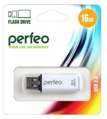 Флеш-диск Perfeo USB 16GB C13 White PF-C13W016