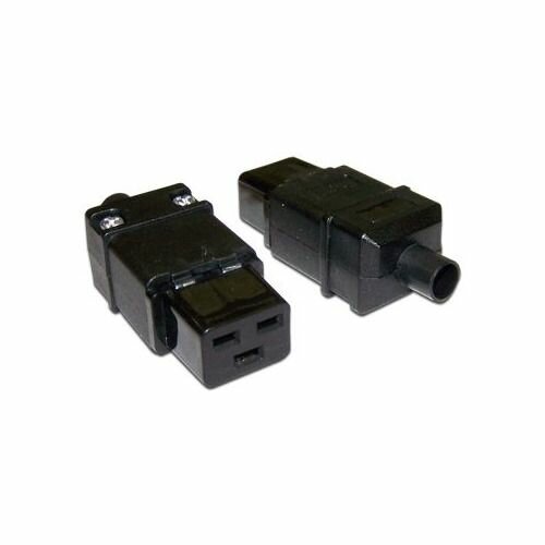 Вилка LanMaster LAN-IEC-320-C19 IEC 60320 C19 16A 250V black