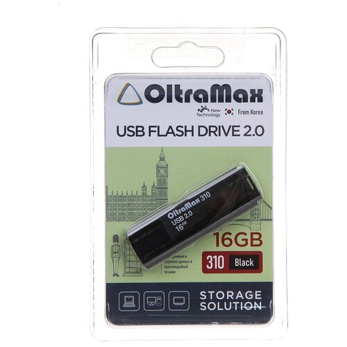 USB Flash Drive 16Gb - OltraMax 310 OM-16GB-310-Black