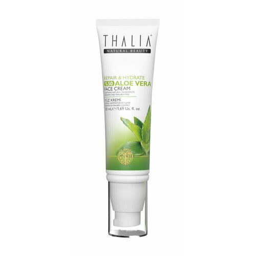 Купить THALIA NATURAL BEAUTY 50% Aloe Vera Repair & Hydrate Face Cream Крем увлажняющий для лица с алоэ вера, 50 мл