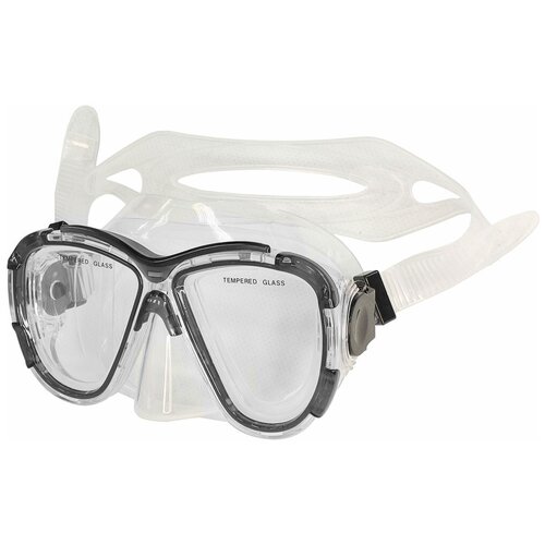фото E33159 маска для плавания взрослая (силикон) (черная) 6