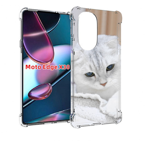 Чехол MyPads кошка чаузи для Motorola Moto Edge X30 задняя-панель-накладка-бампер чехол mypads кошка чаузи для motorola edge plus задняя панель накладка бампер