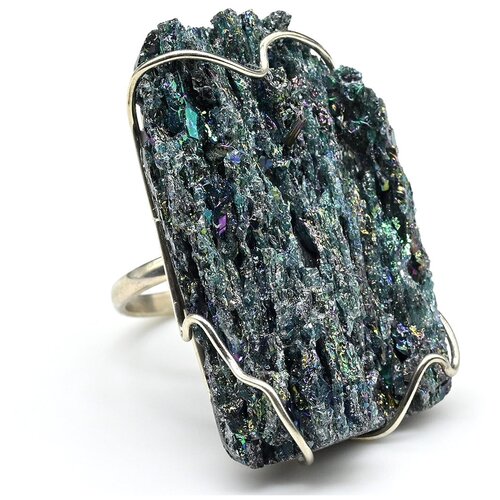 фото Кольцо карборунд ( карбид кремния ) 26*40мм., размер-18 радугакамня радуга камня