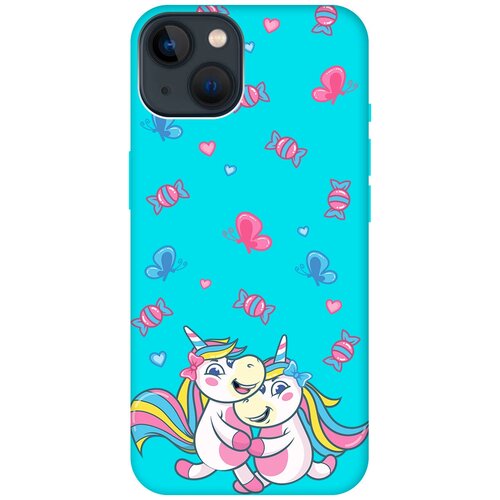 Силиконовый чехол на Apple iPhone 13 Mini / Эпл Айфон 13 мини с рисунком Unicorns and Candies Soft Touch мятный силиконовый чехол на apple iphone 13 mini эпл айфон 13 мини с рисунком unicorns and candies soft touch розовый