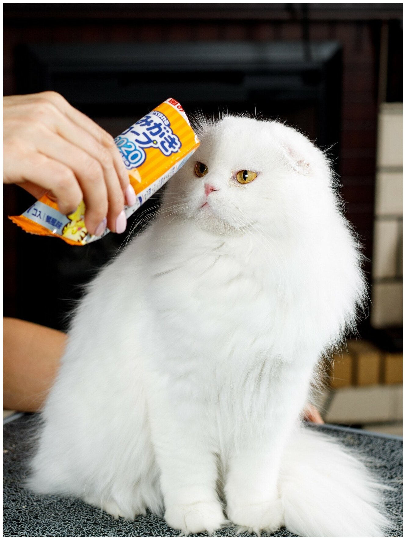 Лакомство для кошек Japan Premium Pet веревки для уничтожения запаха из пасти с коллагеном - фотография № 8