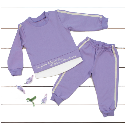 Комплект одежды АЛИСА, размер 80, фиолетовый комплект одежды алиса размер 80 фиолетовый