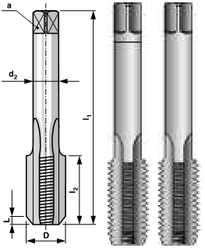 Метчик, трубная резьба G3/4 дюйма, комплект из 2- х штук Bucovice Tools 112340