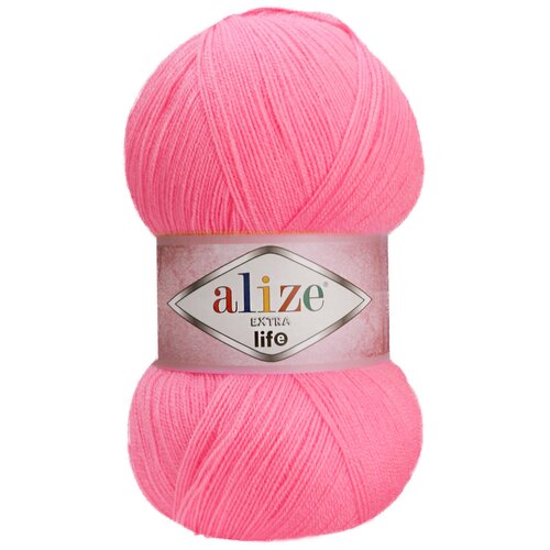 Пряжа для вязания Ализе Extra Life (100% акрил) 5х100г/480м цв.922 т. розовый