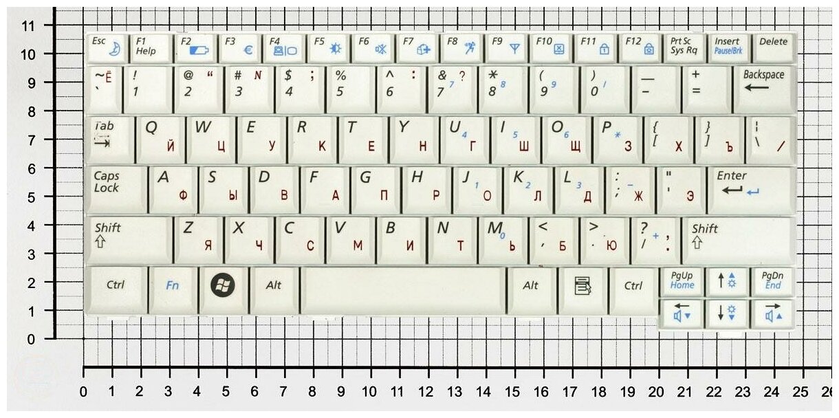 Клавиатура для ноутбука Samsumg CNBA5902419HBIL995L белая