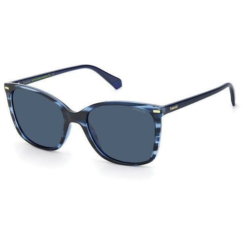 фото Солнцезащитные очки polaroid, квадратные, поляризационные, для женщин, синий