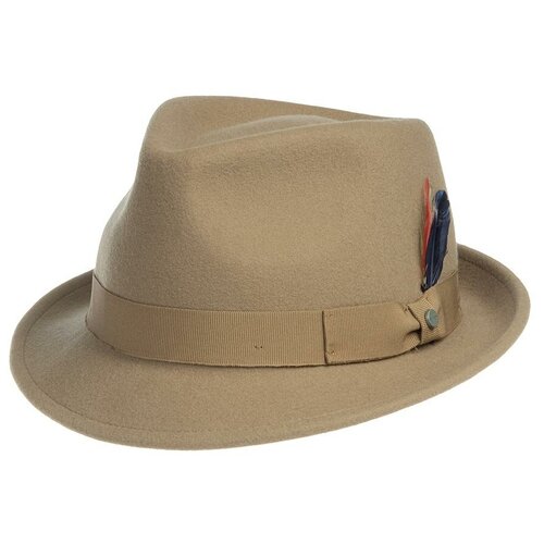 фото Шляпа stetson арт. 1238101 trilby (бежевый), размер 57